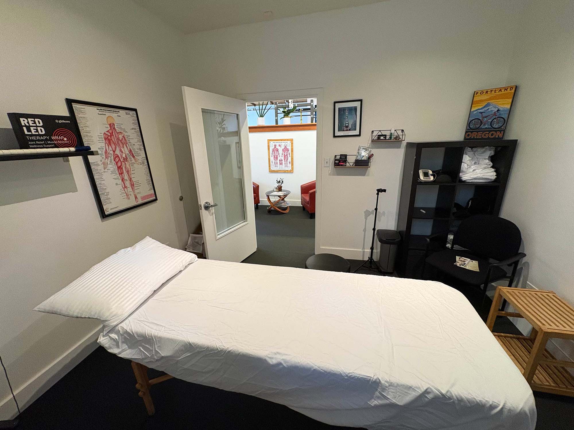 Acupuncture treatment room at Energy Fitness